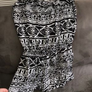 Black and white romper